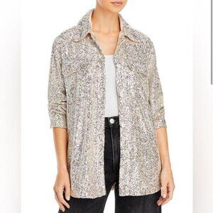 Anthropologie BB Dakota by Steve Madden Glitter Sweet Jacket Sequin Sz S NWT